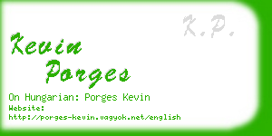 kevin porges business card